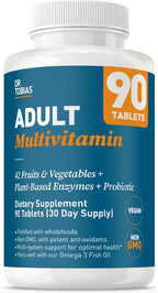 Dr. Tobias Multivitamínico para Adultos - Hombres y Mujeres - 90 Comprimidos Veganos