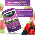Greens+ Advanced Multi Wild Berry - Polvo de Superalimentos Orgánico con Vitaminas y Minerales, 267 g