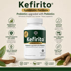 Kefirito Daily Symbiotic Formula – Suplemento Simbiótico Diario con Probióticos y Prebióticos, 60 Cápsulas