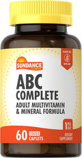Sundance Multivitamínico para Mujeres y Hombres con Hierro | Fórmula Mineral Completa ABC | Sin Gluten y No-GMO