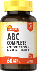 Sundance Multivitamínico para Mujeres y Hombres con Hierro | Fórmula Mineral Completa ABC | Sin Gluten y No-GMO