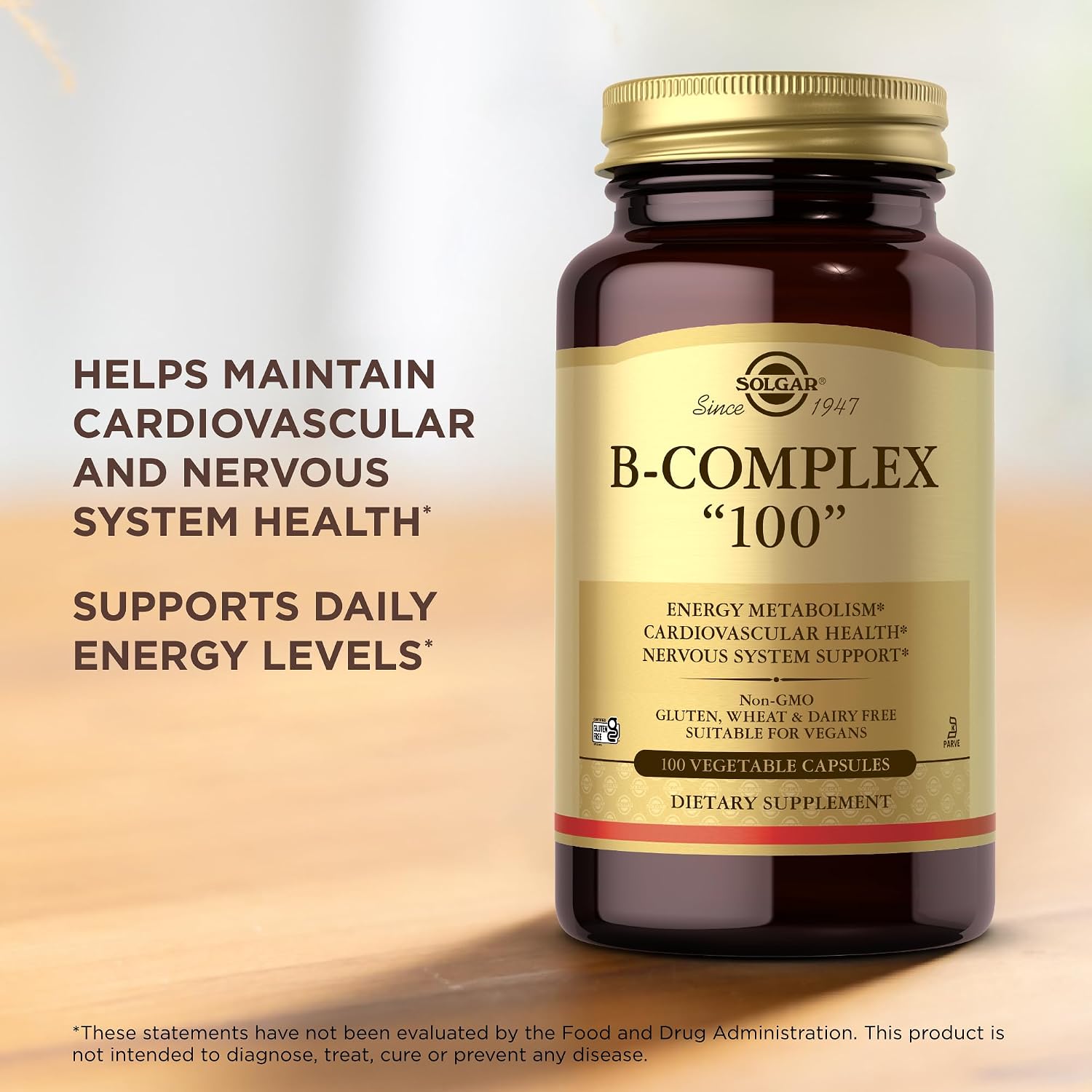 Solgar B-Complex "100" – 100 Cápsulas Vegetales (Pack de 2)