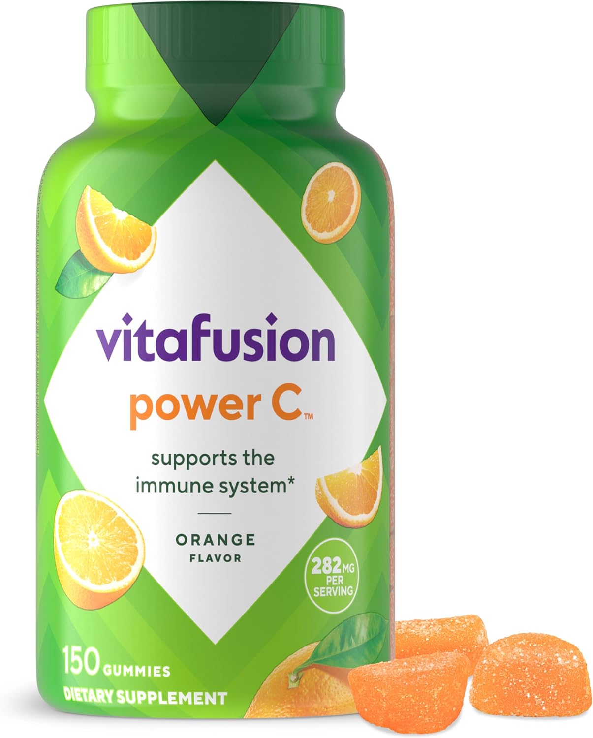 Vitafusion Power C Gummy Vitamina C - 63 Gomitas (21 Días) Sabor Naranja