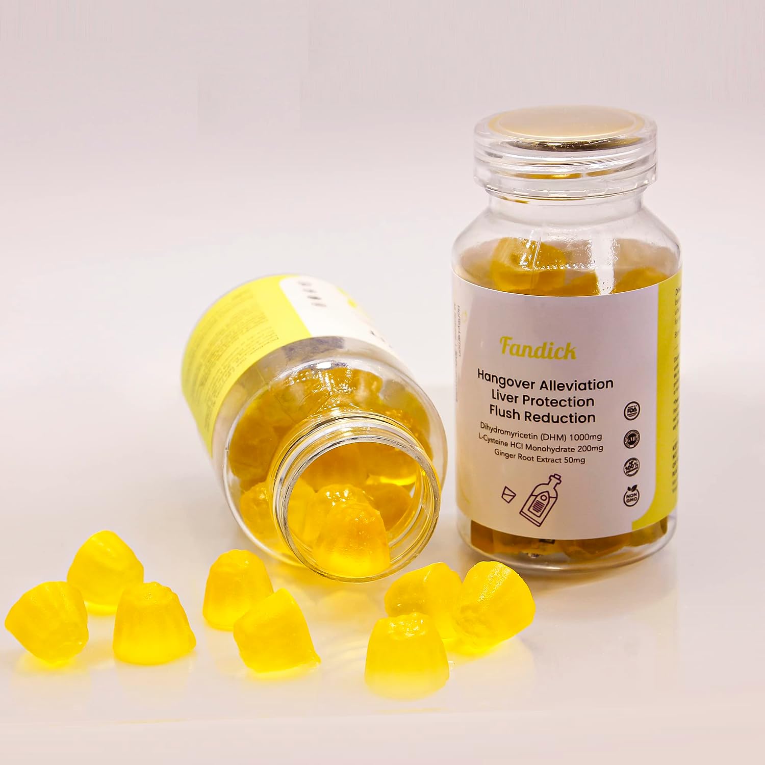 DHM 1000 Dihydromyricetin Gominolas (30 unidades) con Jengibre, HCI y Pimienta Negra - Suplemento Hepático