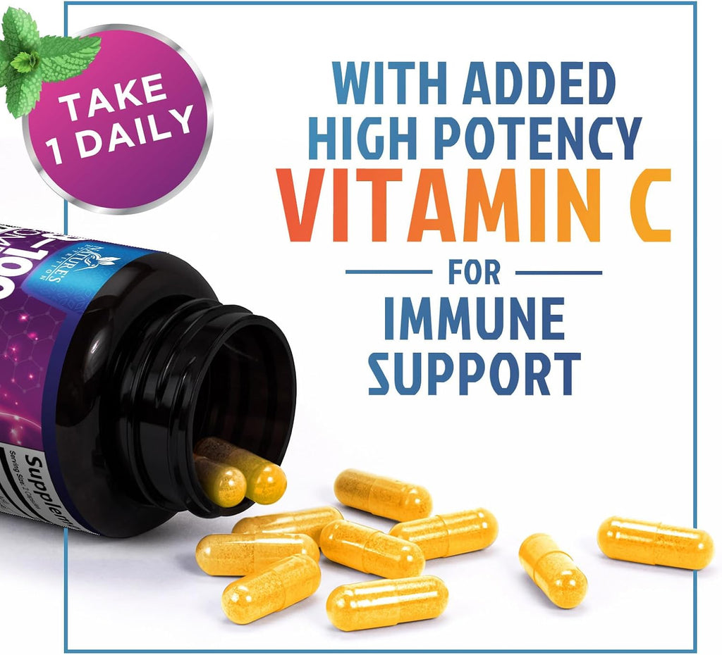 Nature's Nutrition Complejo B-100 Completo - Cápsulas con Vitaminas B12, B6, C, Biotina y Folato - 60 Cápsulas