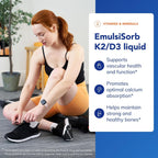 Pure Encapsulations EmulsiSorb K2/D3 Líquido | Vitamina D3 y K2 Emulsionada para Absorción Mejorada | 20 ml