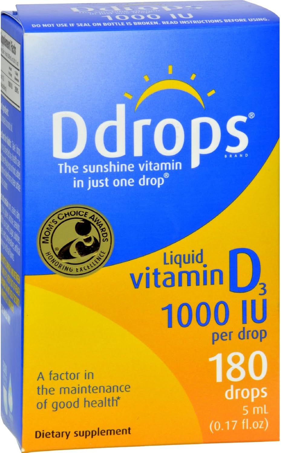 Vitamina D 1000 UI, 180 gotas