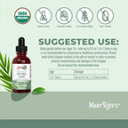 Gotas Orgánicas de Albahaca Sagrada (Holy Basil) de MaryRuth's | 590 mg | Extracto Líquido | Vegano | Sin Gluten | 30 ml