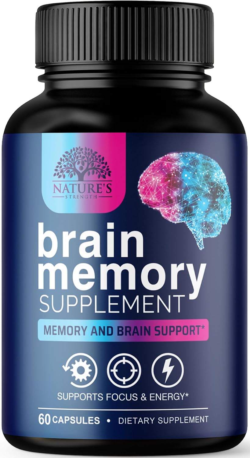 Brain Memory Supplement Pills - 3X Strength Nootropics for Concentration, Clarity & Focus Support - Brain Health Cognitive – Image 1