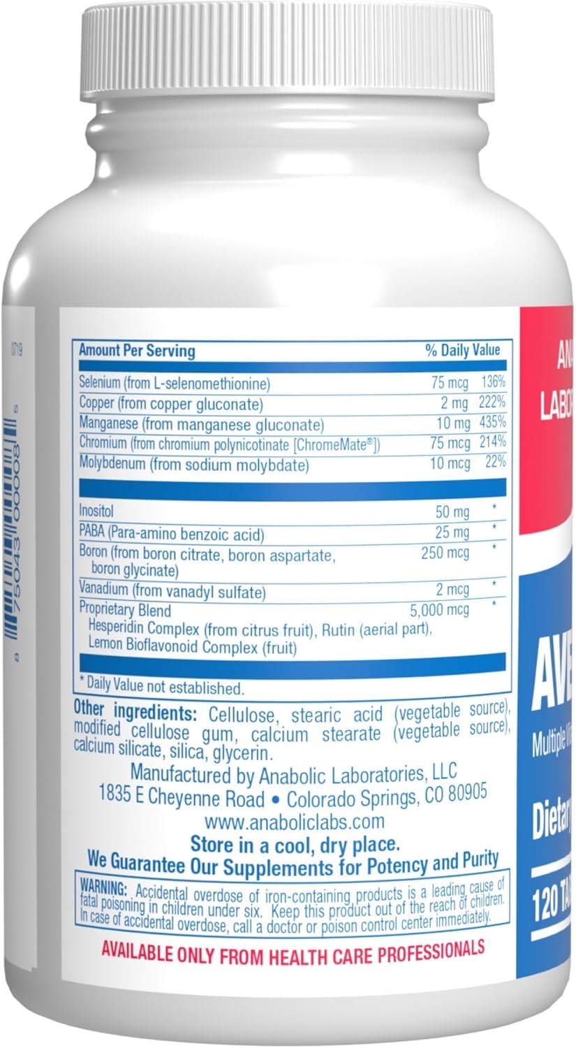 Multivitamínico 30-en-1 con Hierro | Mayores 50 | Anabolic Laboratories