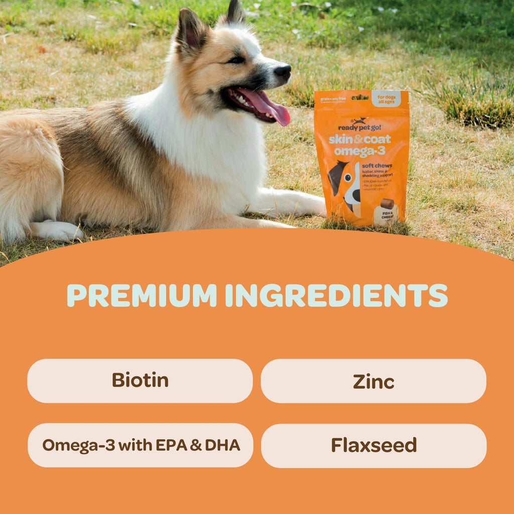 Complemento de Aceite de Pescado para Perros - Omega 3 con EPA, DHA y Aceite de Krill - 90 Masticables