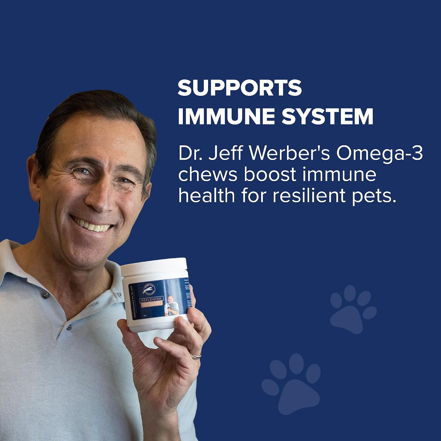 Dr. Jeff Werber Replenish Omega 3 Masticables para Perros - 60 unidades (Pequeño/Mediano)