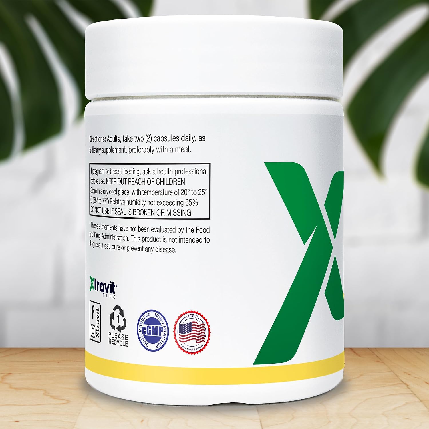 Xtravit Hair Support – Suplemento Capilar con Biotina y Zinc para Hombres y Mujeres, 60 Cápsulas