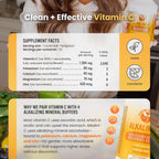 Alkalini-C Vitamina C Tamponada en Polvo - Sin Maíz, Vegano, 1,584 mg por Dosis