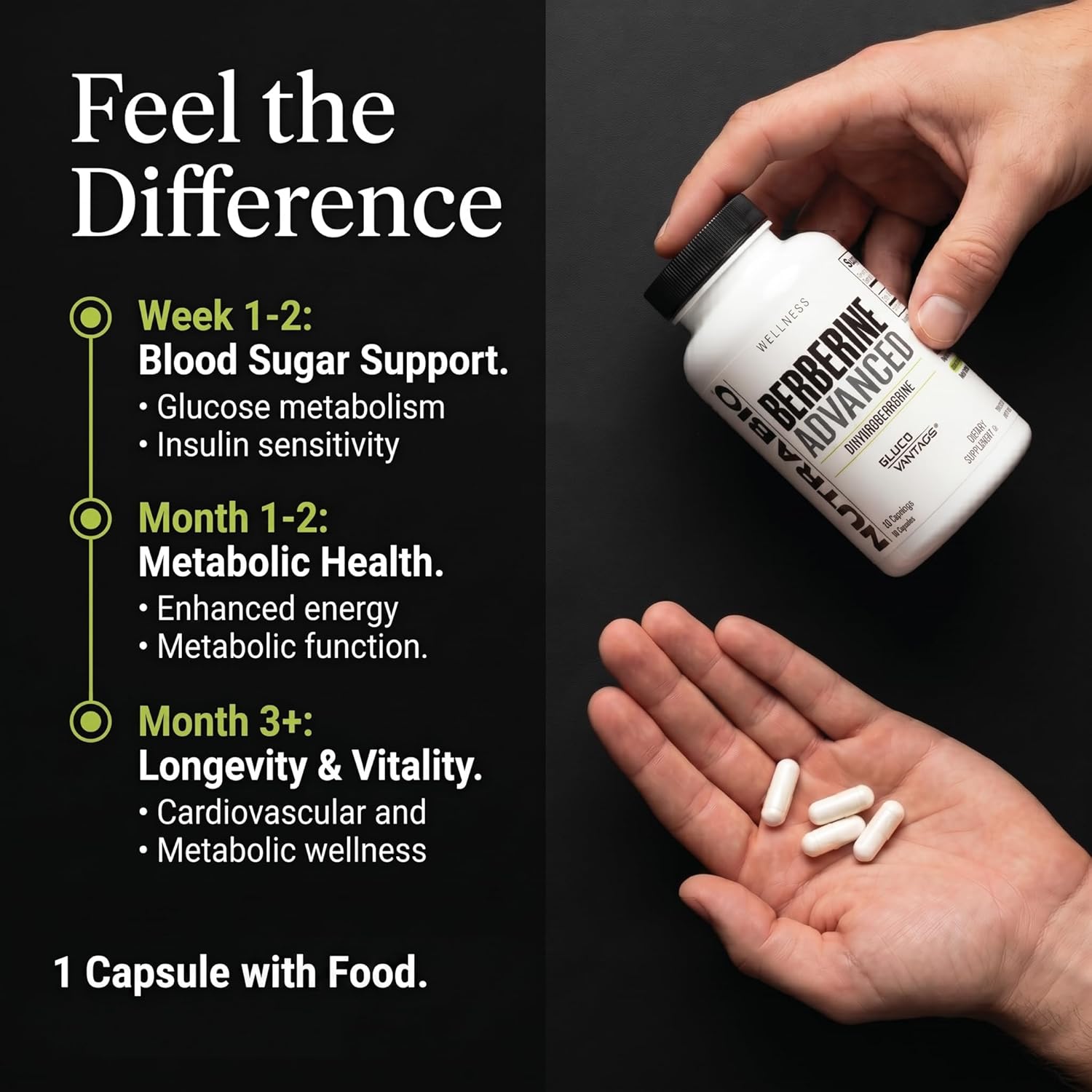 NutraBio Berberine Advanced – Dihidroberberina 200 mg, 60 Cápsulas