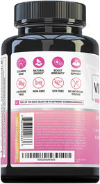 Vitauthority Multivitamin para Mujeres – Complejo Multivitamínico con DIM, Ashwagandha y Ácido Hialurónico