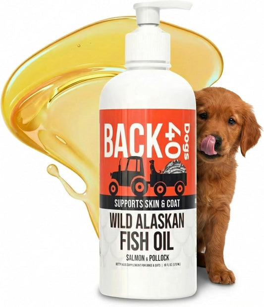 Back 40 Dogs Aceite de Pescado Salvaje de Alaska para Perros y Gatos - 473 ml