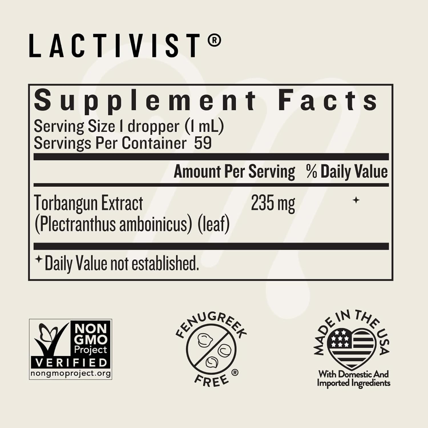 Legendairy Milk Lactivist Drops – Complemento para la lactancia con Torbangun orgánico, sin alcohol, 60 ml