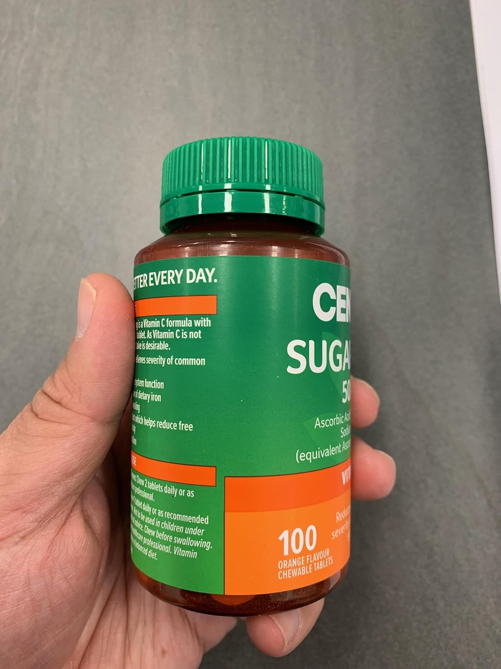 Cenovis Vitamina C 500mg Sugarless - 100 Orange Chewable Tablets