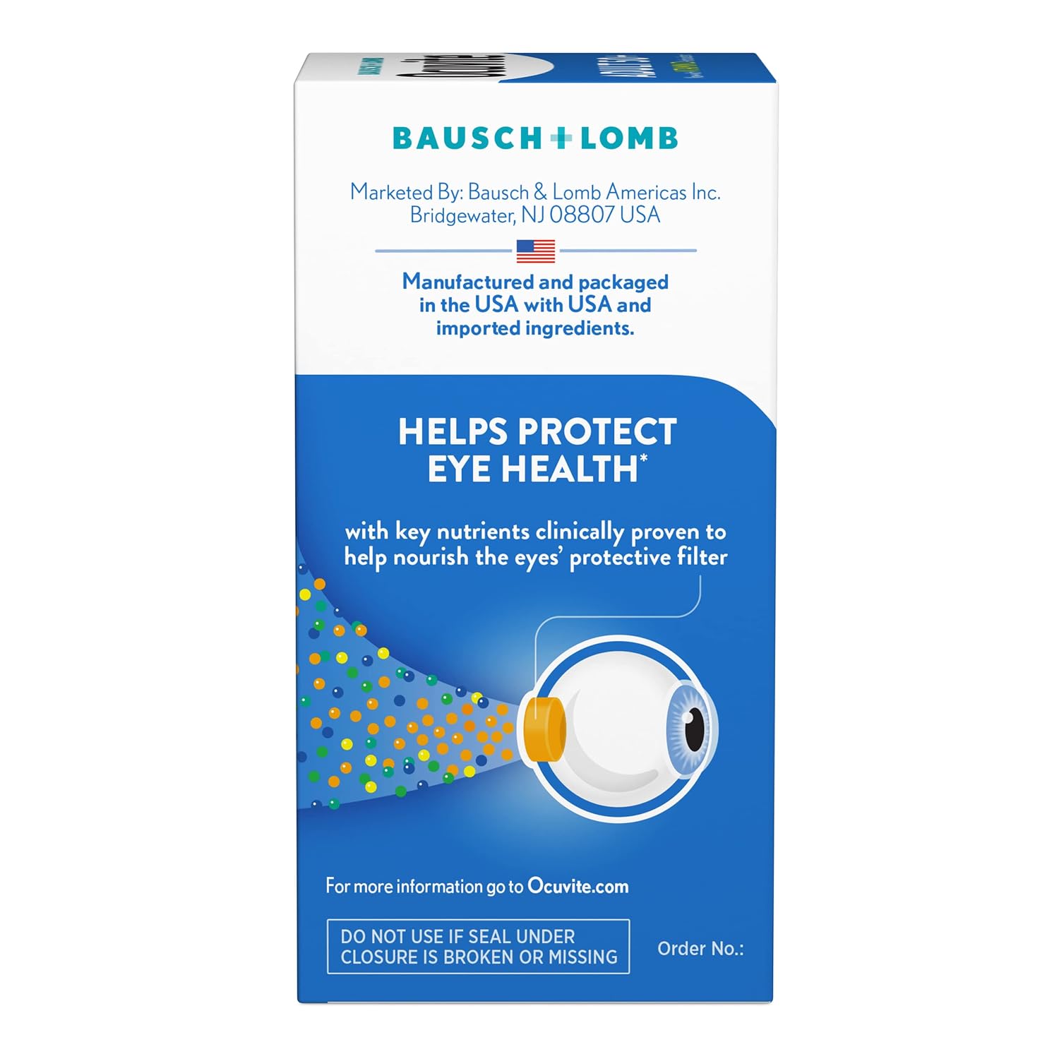 Ocuvite 50+ Complemento Alimenticio para la Visión con Omega-3, Zinc, Vitaminas C y E, Luteína y Zeaxantina - 50 Cápsulas Blandas