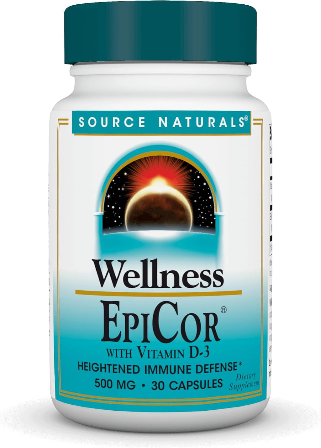 Source Naturals Wellness EpiCor con vitamina D3 - 30 cápsulas