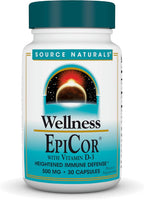 Source Naturals Wellness EpiCor con vitamina D3 - 30 cápsulas