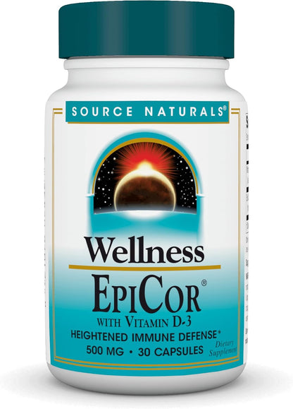 Source Naturals Wellness EpiCor con Vitamina D3 - 30 Cápsulas – Image 1