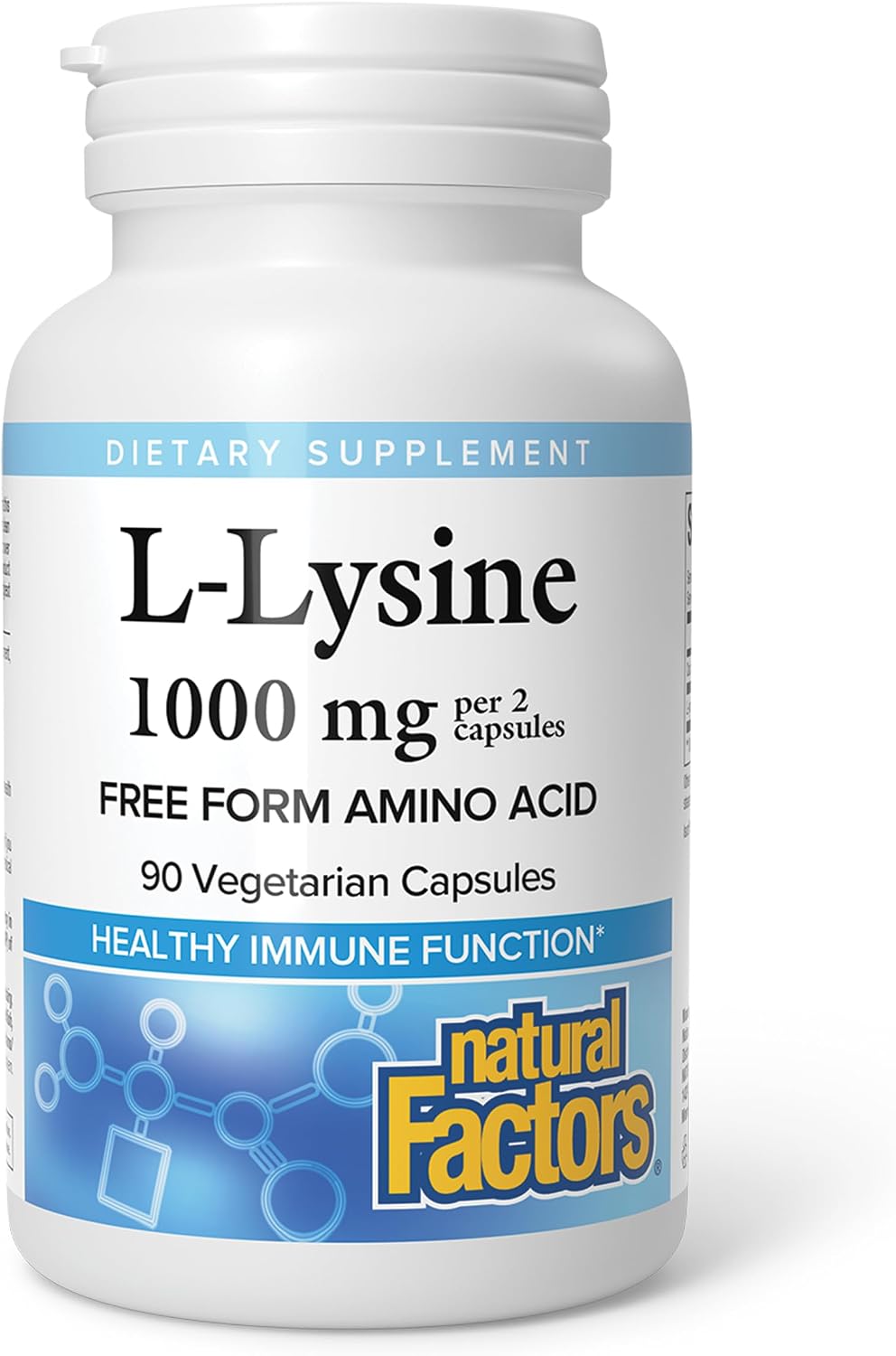 Natural Factors L-Lysine, 90 Vegetarian Capsules