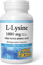 Natural Factors L-Lysine, 90 Vegetarian Capsules
