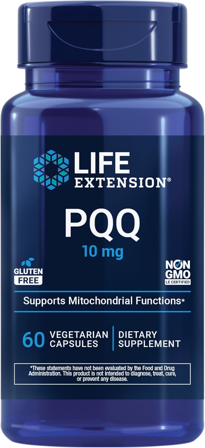 Life Extension PQQ Capsules – Pyrroloquinoline Quinone, 10 mg – Mitochondrial Support & Energy – 60 Capsules