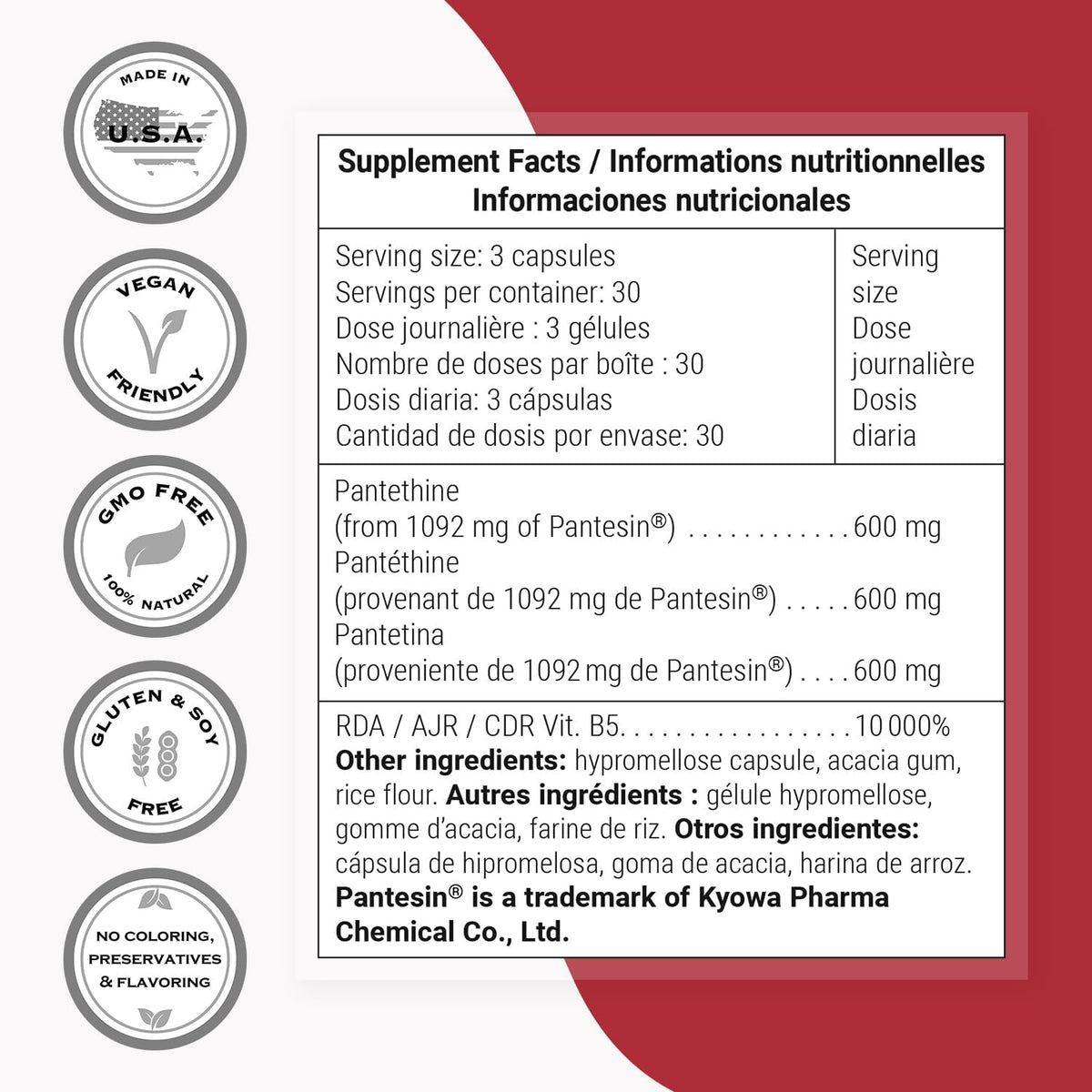 Supersmart Pantesin Pantethine 600 mg - – La síntesis y el metabolismo de las hormonas esteroideas. – Image 4