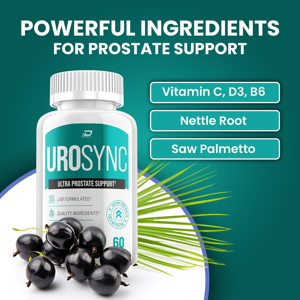 UroSync Suplemento para Hombres – Fórmula Avanzada UroSyncPro, 60 Cápsulas