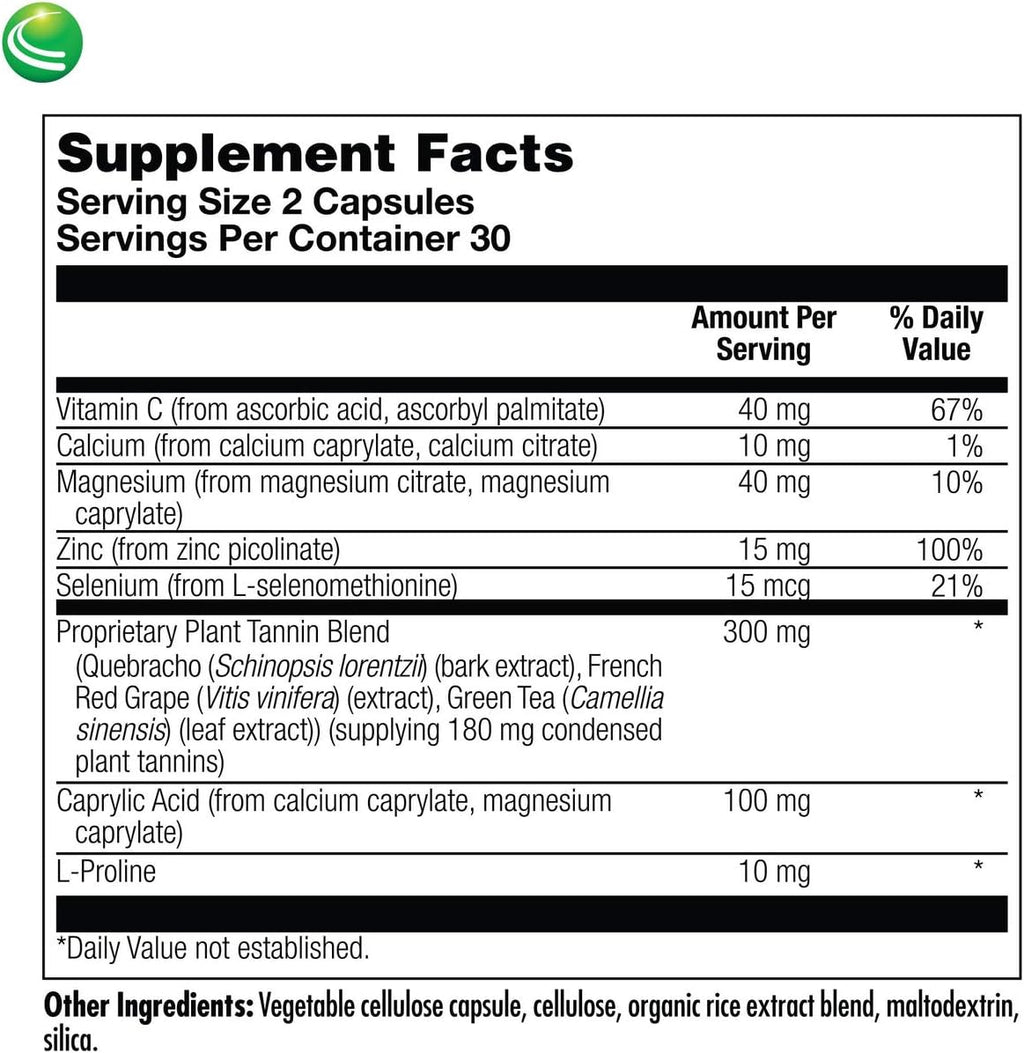 Nutra BioGenesis DysbioX - Cápsulas de Té Verde, Apoyo Antioxidante con Vitamina C, Zinc y Extracto de Uva - 60 Cápsulas Veganas