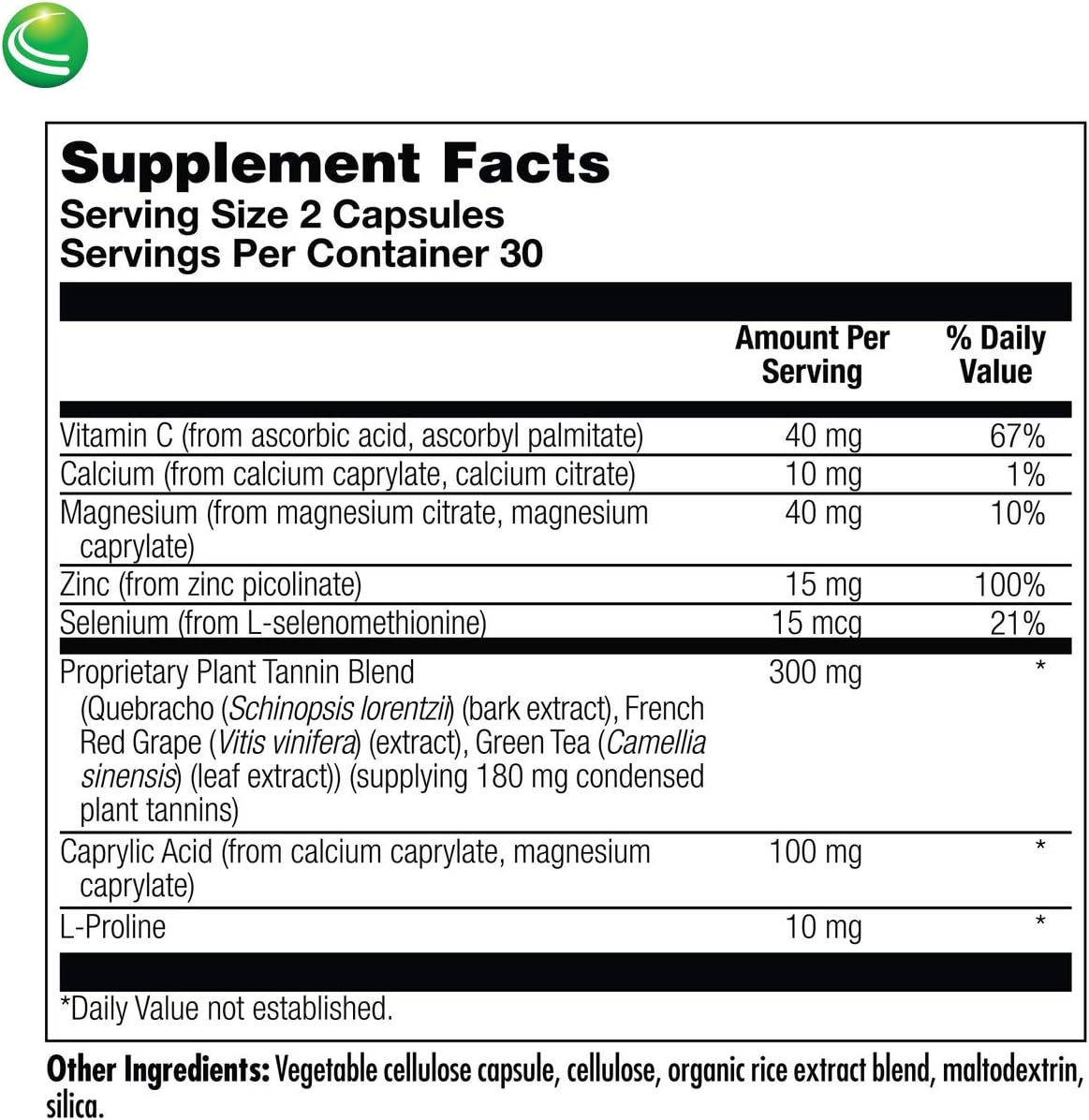 Nutra BioGenesis DysbioX - Cápsulas de Té Verde, Apoyo Antioxidante con Vitamina C, Zinc y Extracto de Uva - 60 Cápsulas Veganas