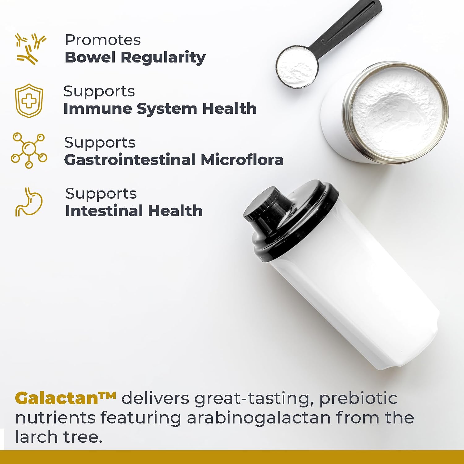 Premier Research Labs Galactan - Prebiótico de Arabinogalactano y Calcio, 227 g