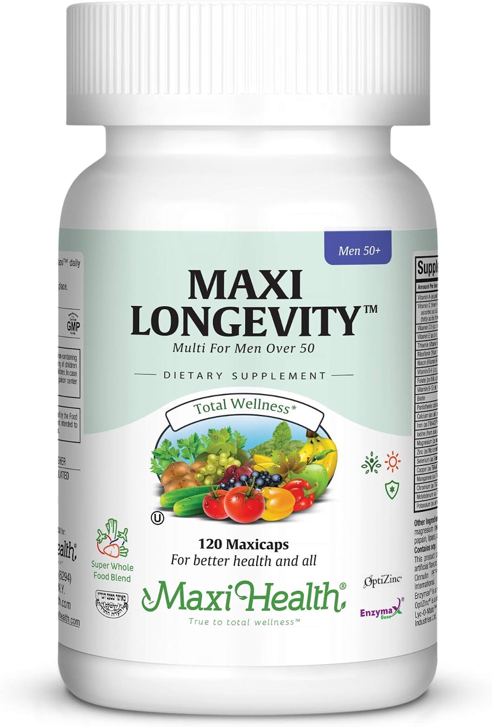 Multivitamin for Women 50+ - Maxi Health - 60 Capsules - with B12, D, C, Zinc & Magnesium