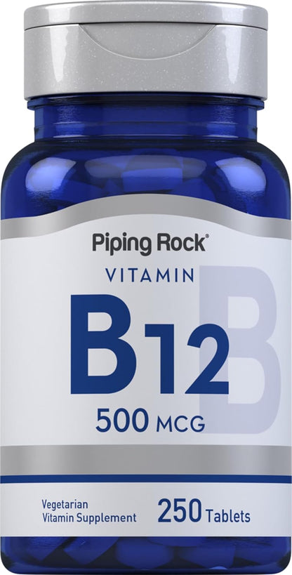 Piping Rock Vitamina B12 500 mcg | 250 – La formación normal de glóbulos rojos. – Image 1