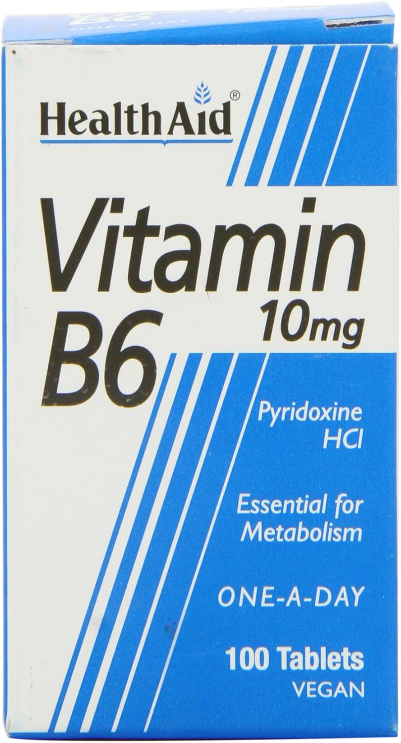 HealthAid Vitamina B6 (Piridoxina HCl) 10mg - 100 Comprimidos