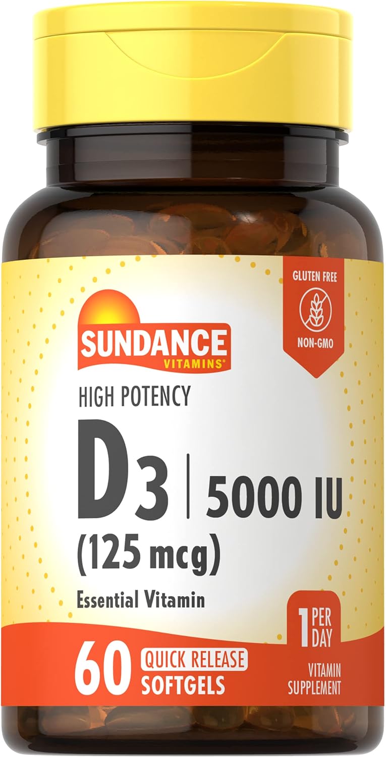 Sundance Vitamina D3 5000 UI 60 Cápsulas Blandas