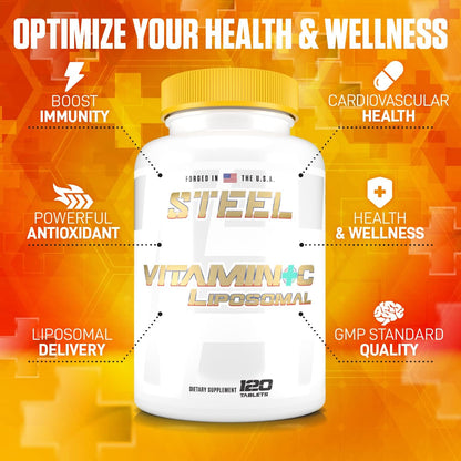 Steel Supplements Vitamina C Liposomal 1000 mg - 120 Comprimidos – Image 3