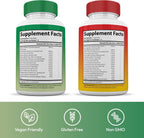 Set de Superfoods Justified Laboratories - Vital Fruits (90 Cápsulas, 1 Envase) + Vital Veggies (90 Cápsulas, 1 Envase) - No-GMO, Vegano