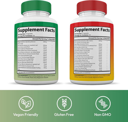Justified Laboratories Superfoods Set - Vital Fruits (90 Cápsulas) + Vital Veggies (90 Cápsulas) – Image 5