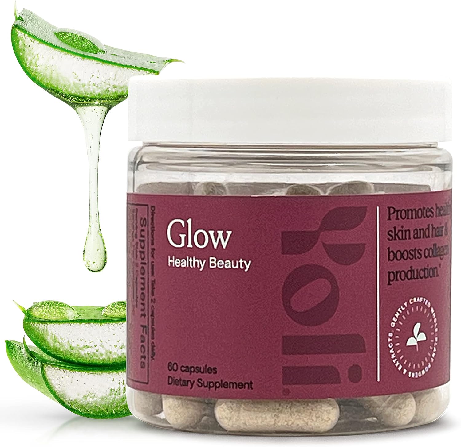 Yoli Glow Biotina y Colágeno Multivitamínico Diario, Cabello Piel Uñas, 60 comprimidos