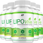 Lipo Vive Cápsulas - Fórmula Avanzada LipoVive, Complemento Alimenticio, Fuerza Máxima (Pack de 5 - 300 Cápsulas)