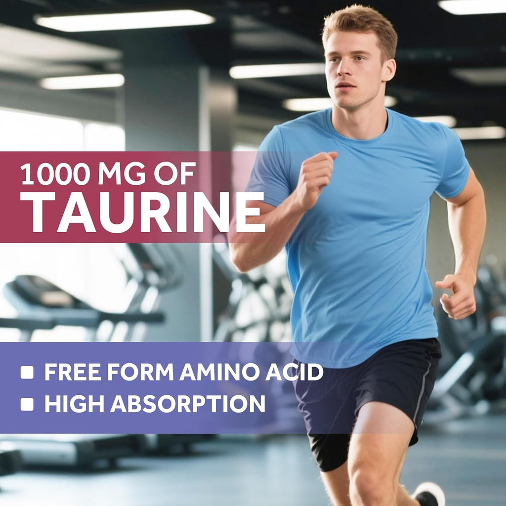 Doctor's Recipes Suplemento de Taurina 1000mg con Vitaminas B, 120 Cápsulas Vegetales