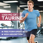 Doctor's Recipes Suplemento de Taurina 1000mg con Vitaminas B, 120 Cápsulas Vegetales