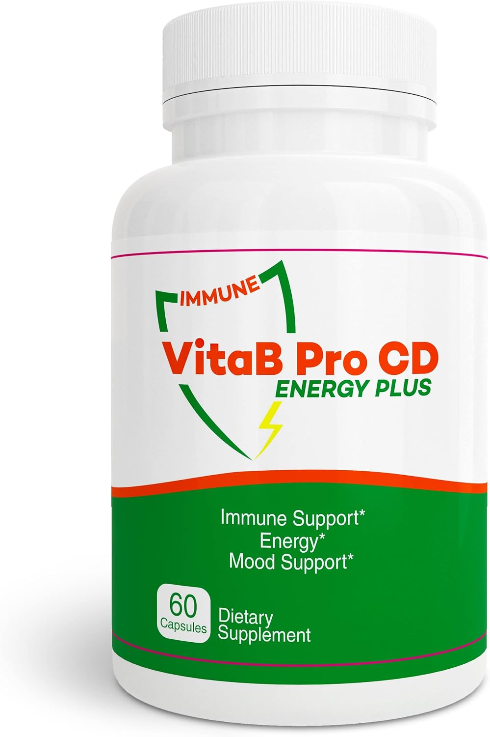 VitaB Pro CD Energy Plus – 6 en 1 Potenciador Natural de Energía e Inmunidad, Equilibrio del Estado de Ánimo