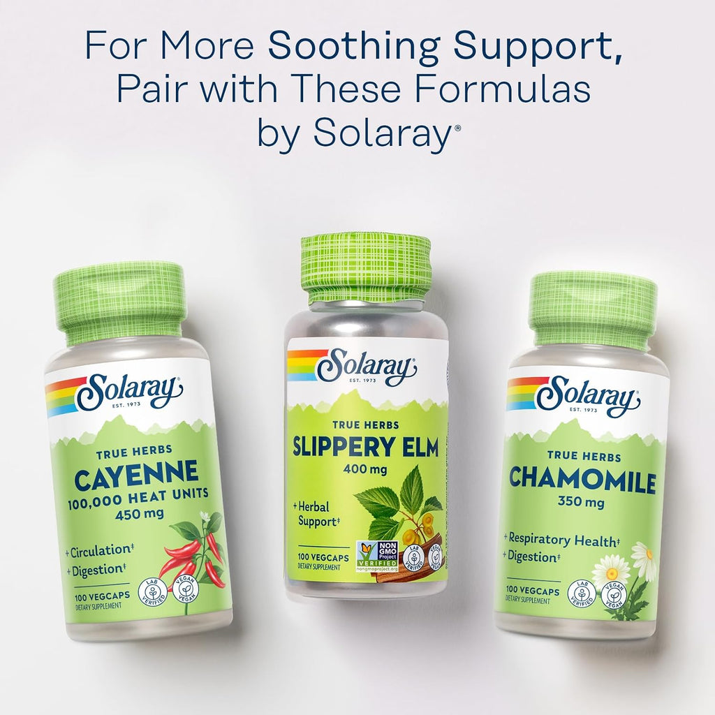 SOLARAY Olmo Resbaladizo (Ulmus Rubra) 400 mg - 100 Cápsulas Vegetales