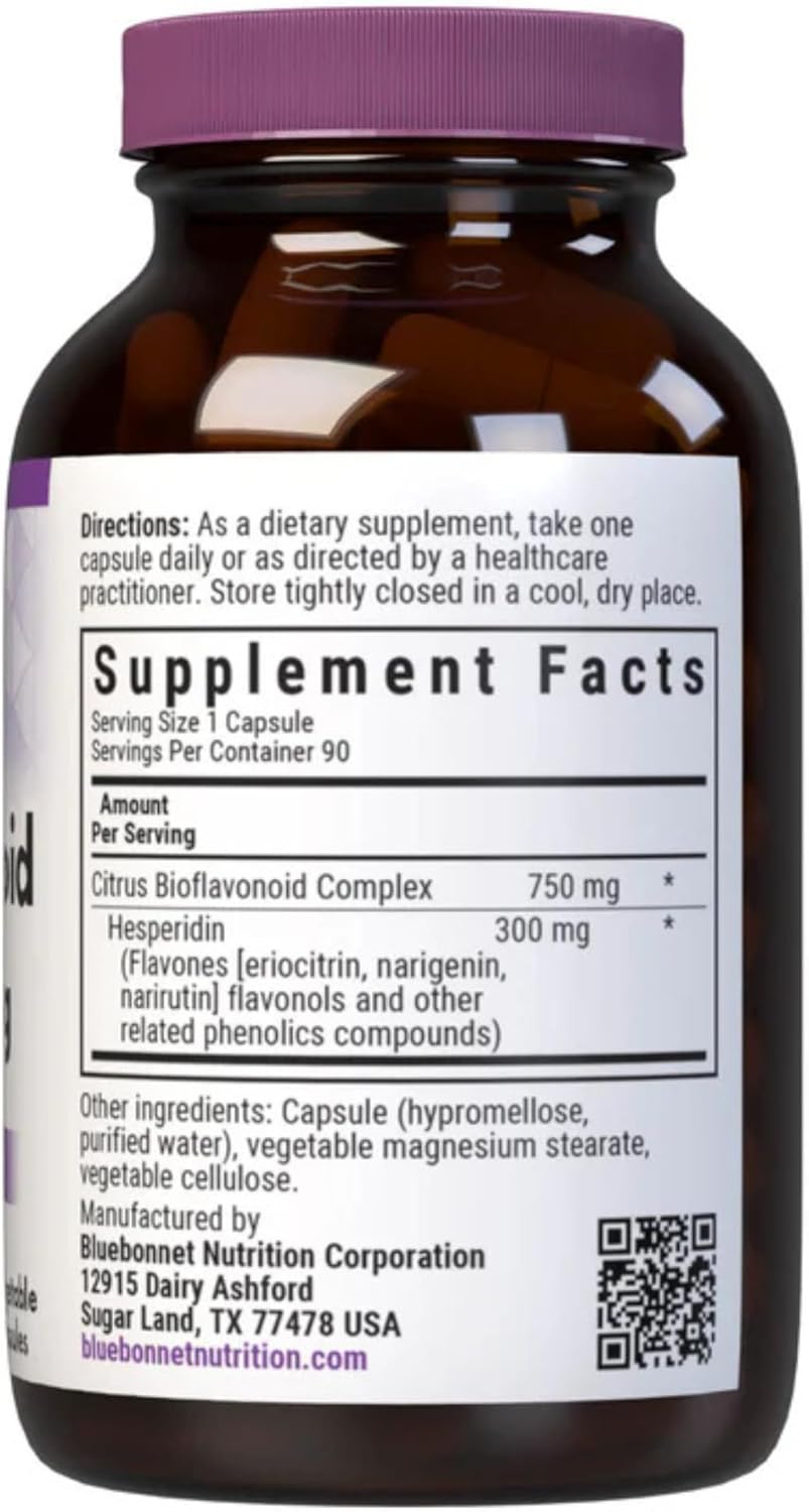 Bluebonnet Citrus Bioflavonoid Complex 750 mg - 90 Cápsulas Vegetales
