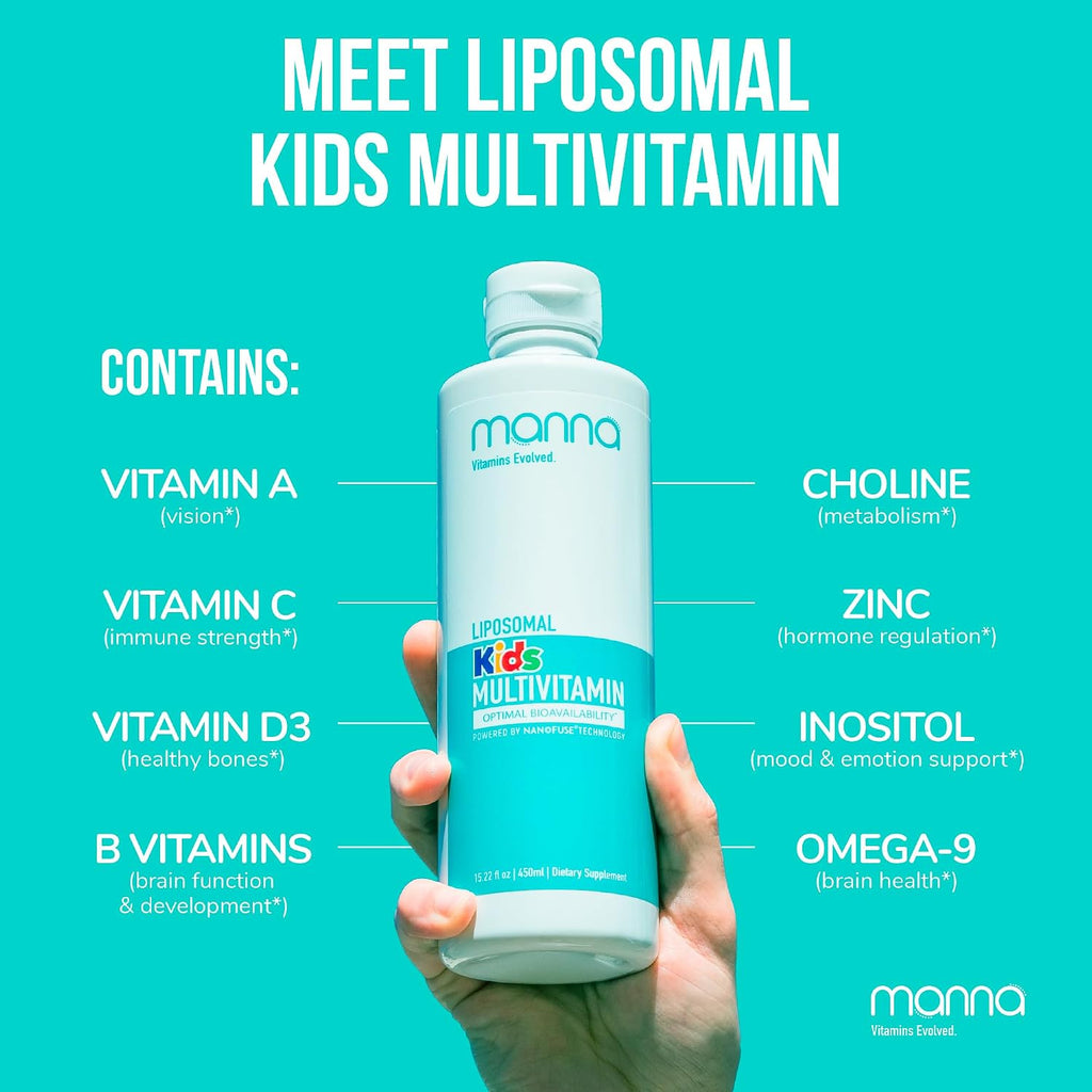 Manna Vitamins Evolved Multivitamínico Liposomal para Niños
